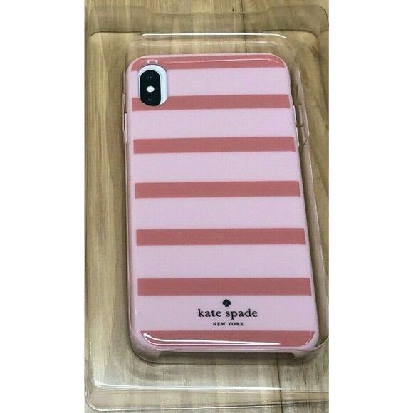 Kate Spade Stripe Resin iPhone XS MAX Comold Case - Picture 2 of 7
